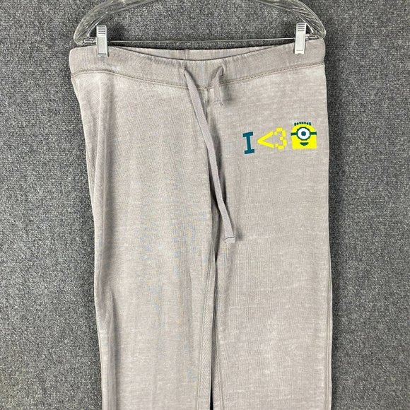 Universal Studios Minions Lounge Pants Women's Large Distressed Gray L - Picture 2 of 7